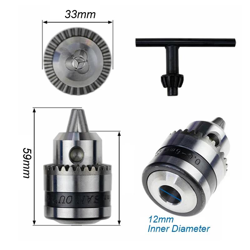 Mini mandrin de perceuse électrique 1.5-10mm, montage B12, tige de connecteur conique, mandrin d'arb