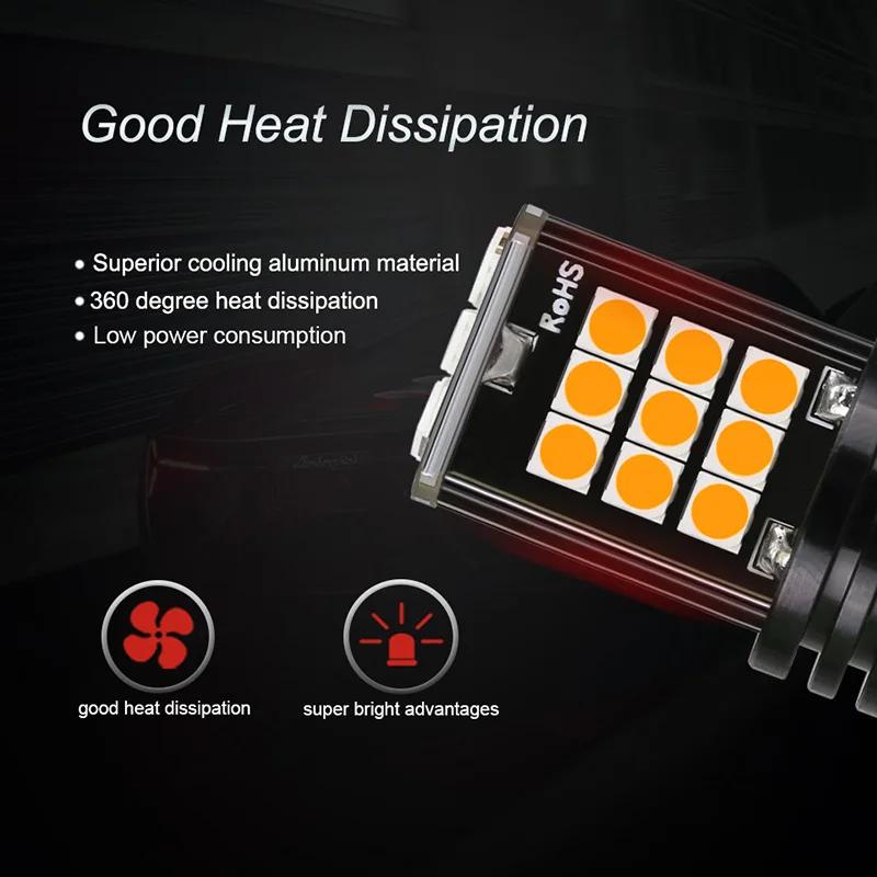 NLpearl-Clignotant automatique, 2x lampe de signalisation de voiture, ampoule LED, 7440, 24SMD, T20,