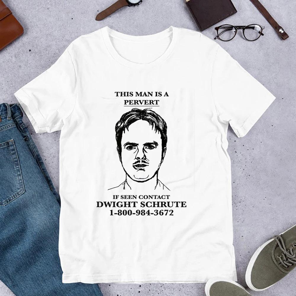 The Office dwiight Schrute Pervert T Shirt drôle cet homme pervertie graphique coton t-shirts