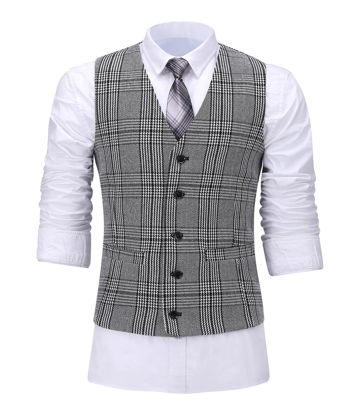 Costume formel 3 pièces pour hommes, coupe cintrée, châle à revers, Plaid en laine douce, Tuxedos gr