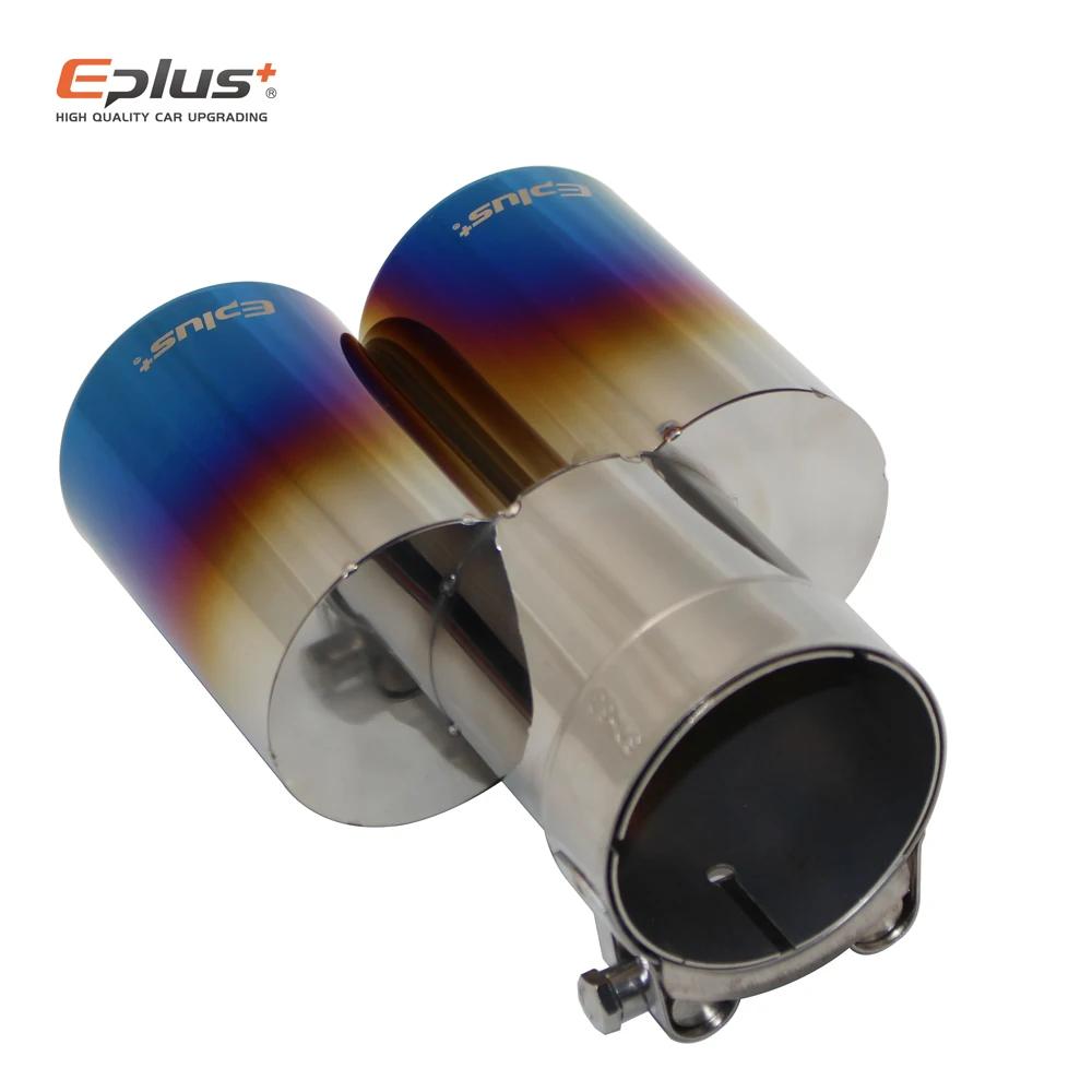 Eplus – silencieux de style de voiture, pointe de tuyau d'échappement, plat, universel, droit, en ac