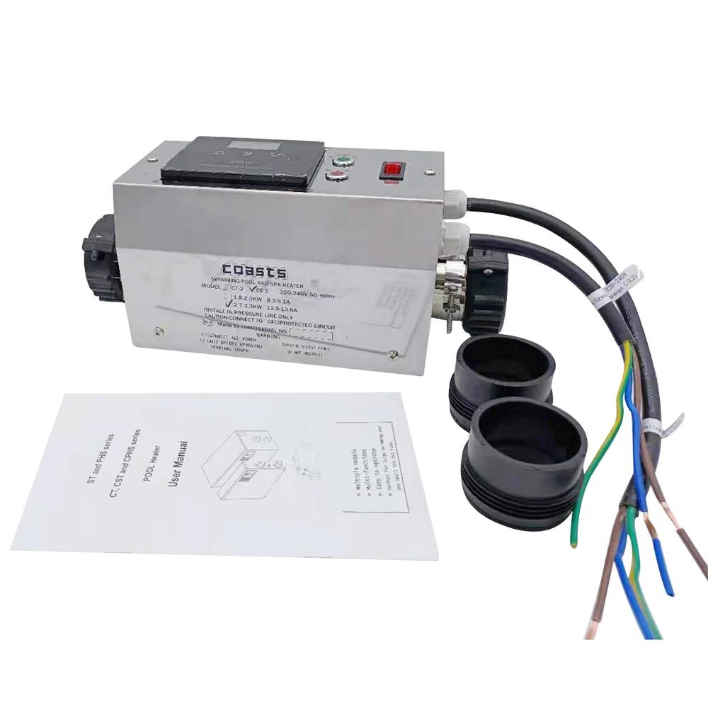 Chauffe-eau électrique pour piscine et spa, baignoire chauffante, thermostat, accessoires de piscine
