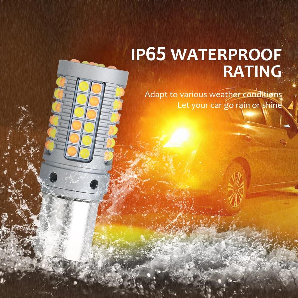 Ampoule LED Canbus 1156 P21W BA15S PY21W BAU15S 7440 W21W T20, clignotant DRL pour voiture, double M