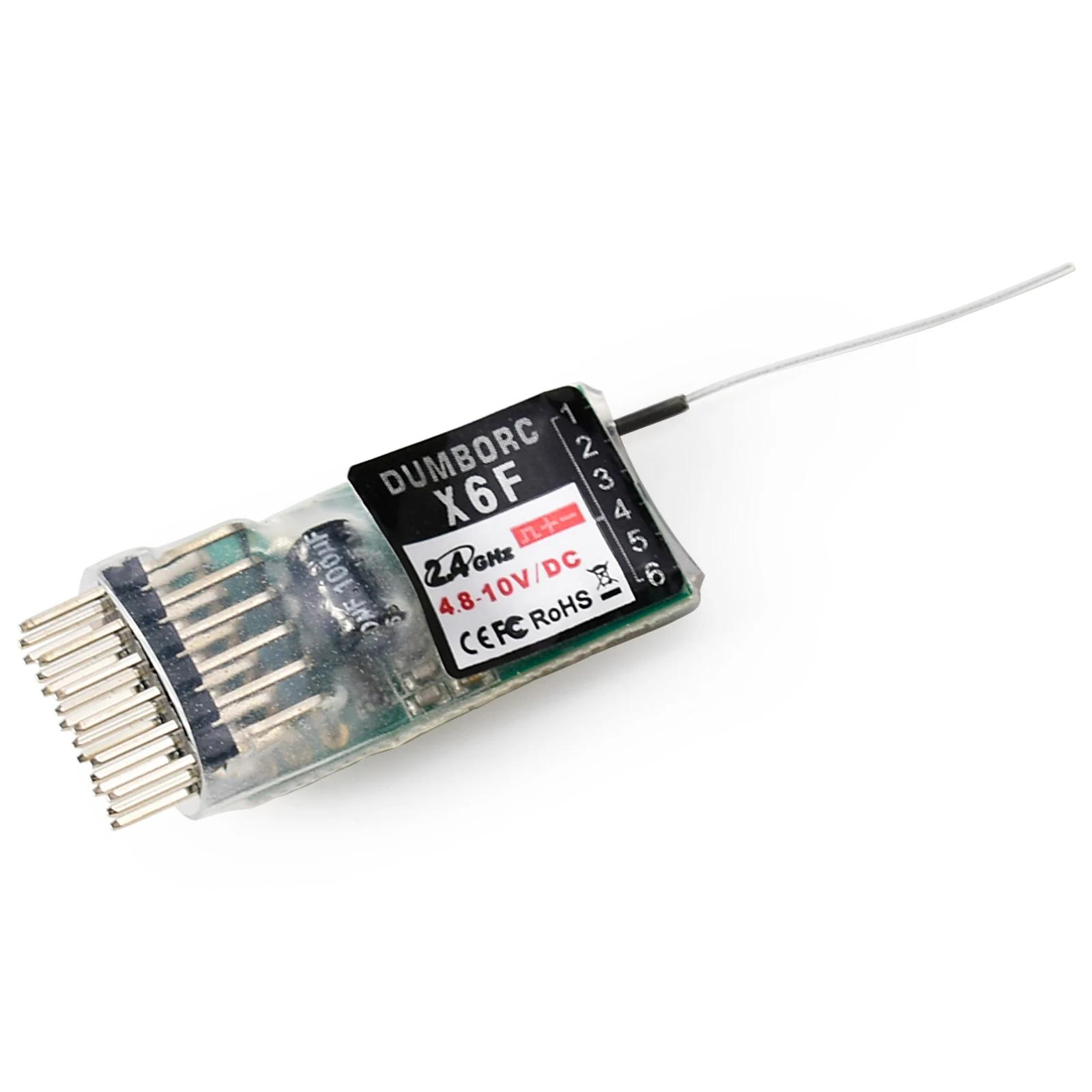 DUMBORC-Récepteur de voiture RC X6FG 2.4G 6CH, système de contrôle radio récepteur pour émetteur Dom