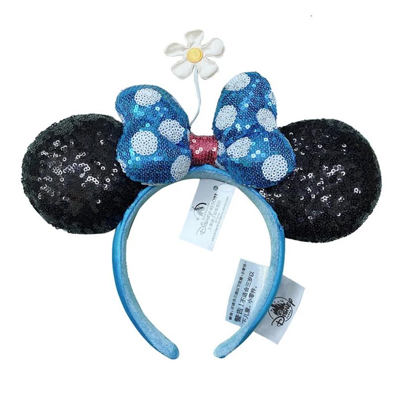 Serre-tête Disney Mickey Mouse à pois avec grands nœuds en peluche pour déguisement adulte enfant