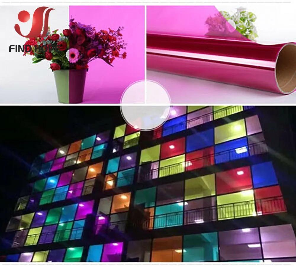 Autocollants pour porte coulissante KTV, verre de couleur, pour magasin, centre commercial, Film pou