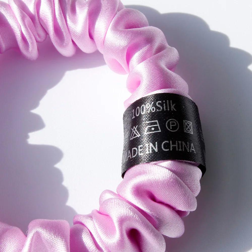 Chouchous en soie de mûrier 100% Pure, attaches pour cheveux, bandes en caoutchouc pour femmes et fi