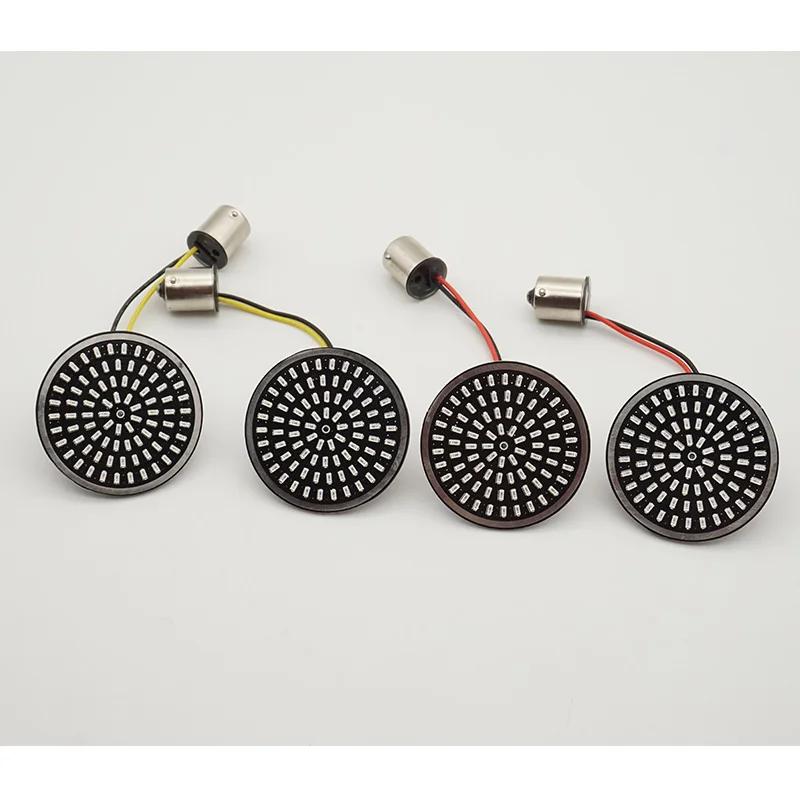 Kit d'ampoules LED pour clignotants avant et arrière, couvercle de lentille fumée, Harley Touring, o