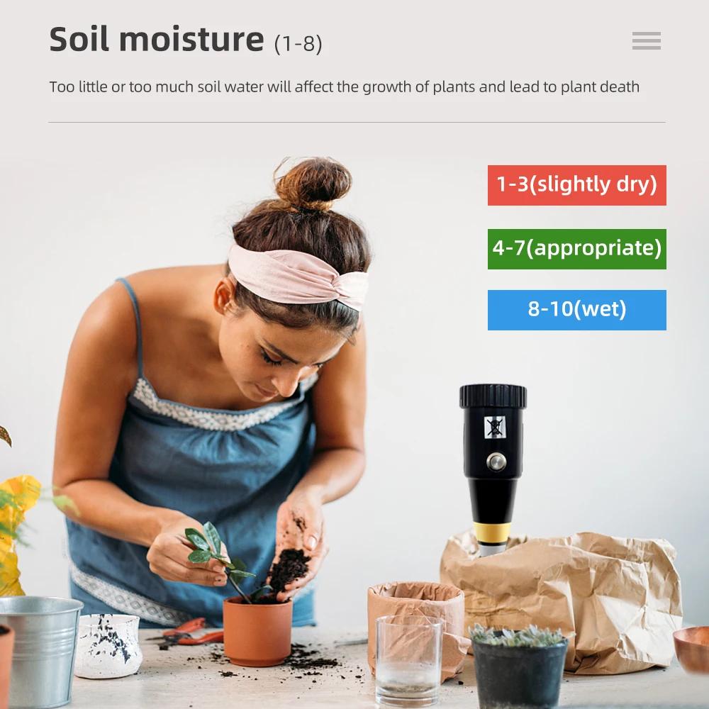 Testeur d'humidité du sol 2 en 1 /4 en 1, testeur d'acidité et d'humidité du sol, sonde à capteur mé