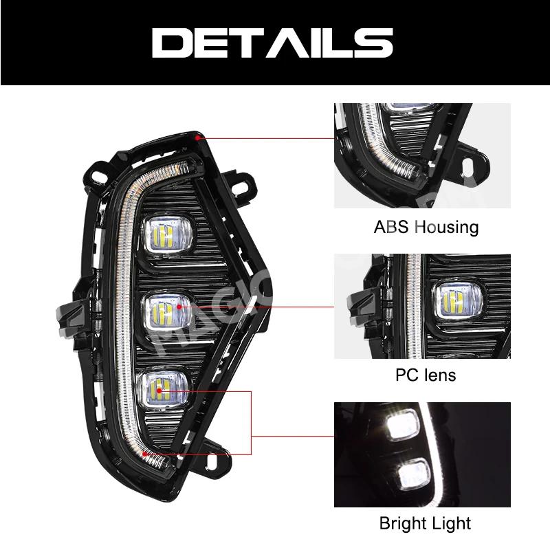 Feu de jour DRL Led antibrouillard Toyota RAV4 2019 2020 2021, clignotant, accessoires