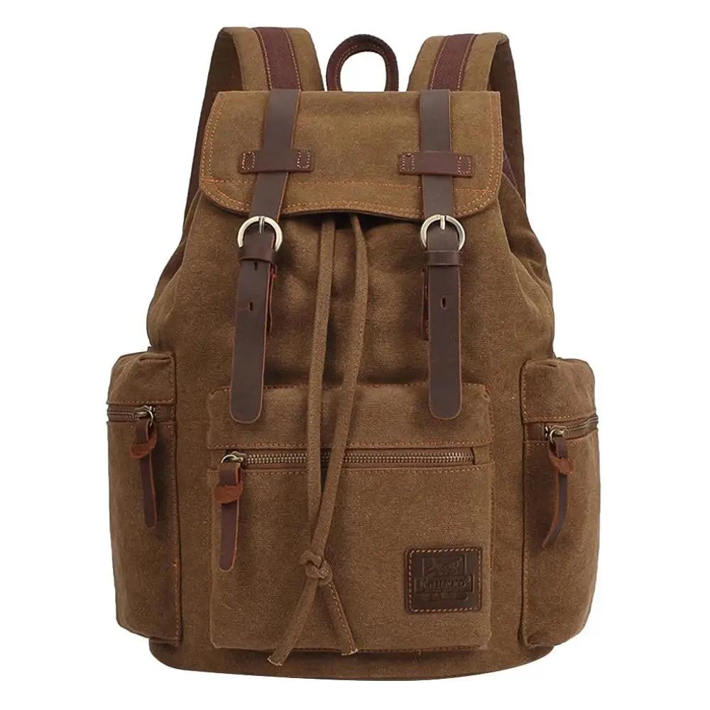 Sacs à dos en toile vintage hommes et femmes sacs voyage étudiants décontracté pour randonnée voyage