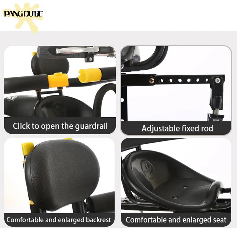 PANGDUBE siège avant universel pour vélo enfant porte-vélo réglable pour bébé avec ceinture de sécur