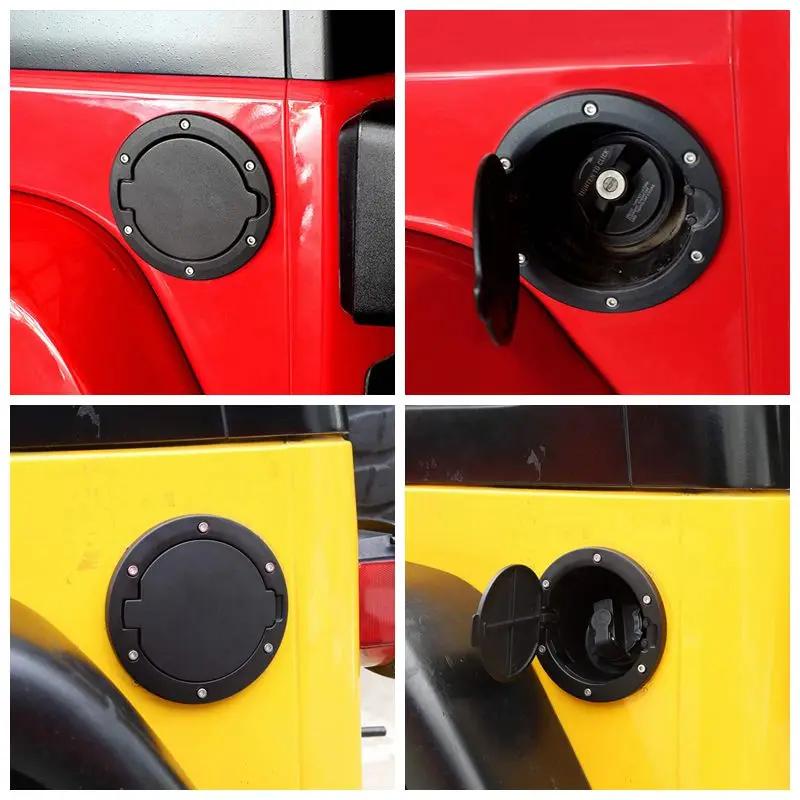 Couvercle de bouchon de carburant en alliage d'aluminium pour Jeep Wrangler JK JKU, ABS, porte de ga