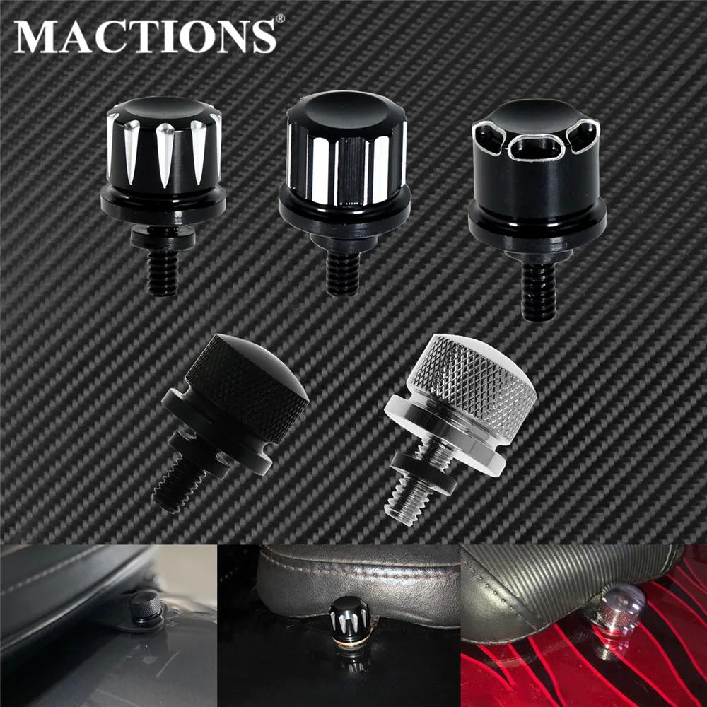 Vis de languette de boulon de siège de moto noir/Chrome, pour Harley Touring Road King Street Glide 