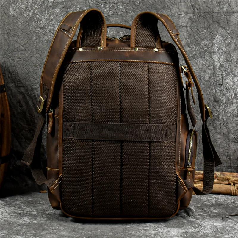 Newsbirds sac à dos en cuir pour hommes rétro luxe style de mode sac à dos sac de voyage sac à dos s
