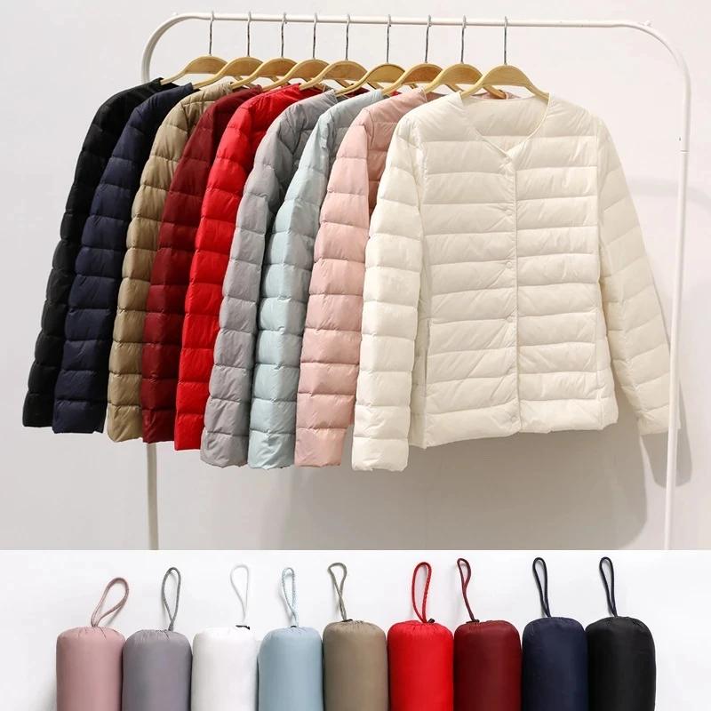 NewBang Ultra léger duvet de canard femmes mat tissu léger manteau chaud femme coupe-vent Parka femm