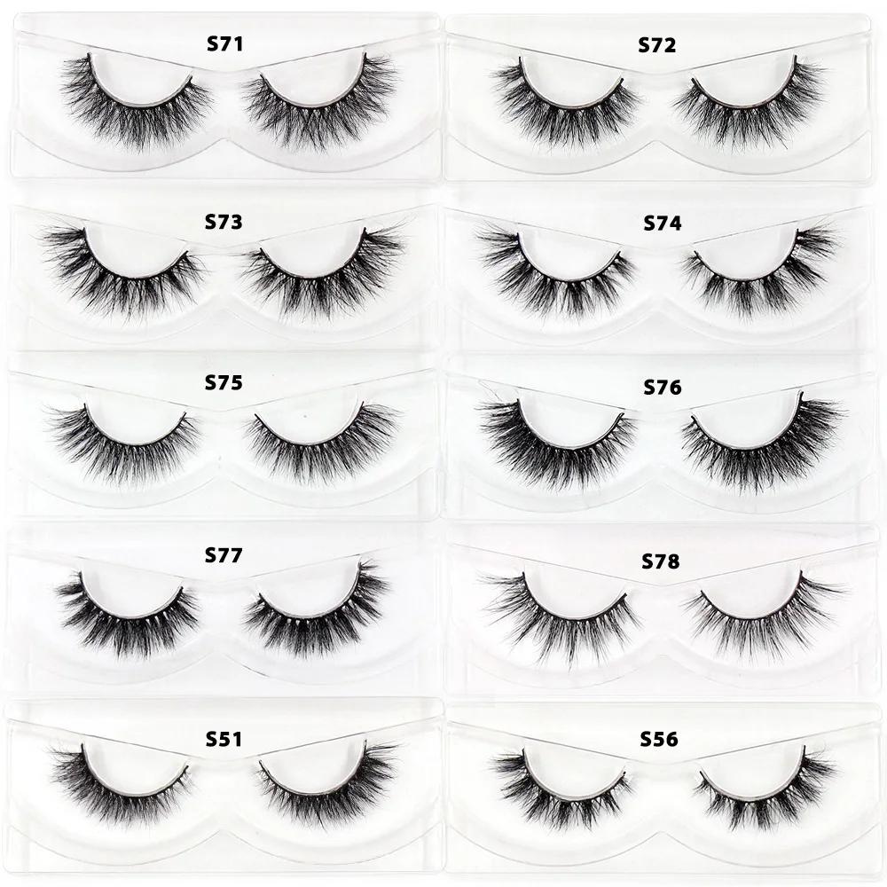 LEHUAMAO 30/60/100 paires de cils de vison sans boîte cils de vison 3D courts faux cils de vison nat