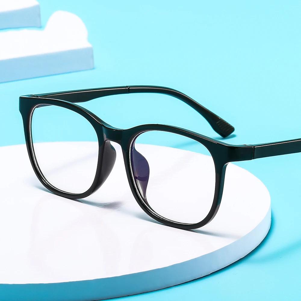 Lunettes d'ordinateur transparentes, monture carrée Anti-lumière bleue pour femmes et hommes, lunett