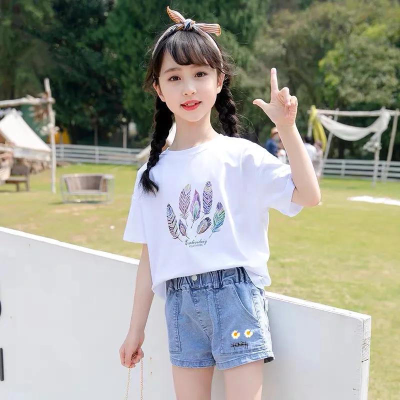 Short jean décontracté pour bébé fille été - Pantalon court en denim pour vêtements enfants tendance