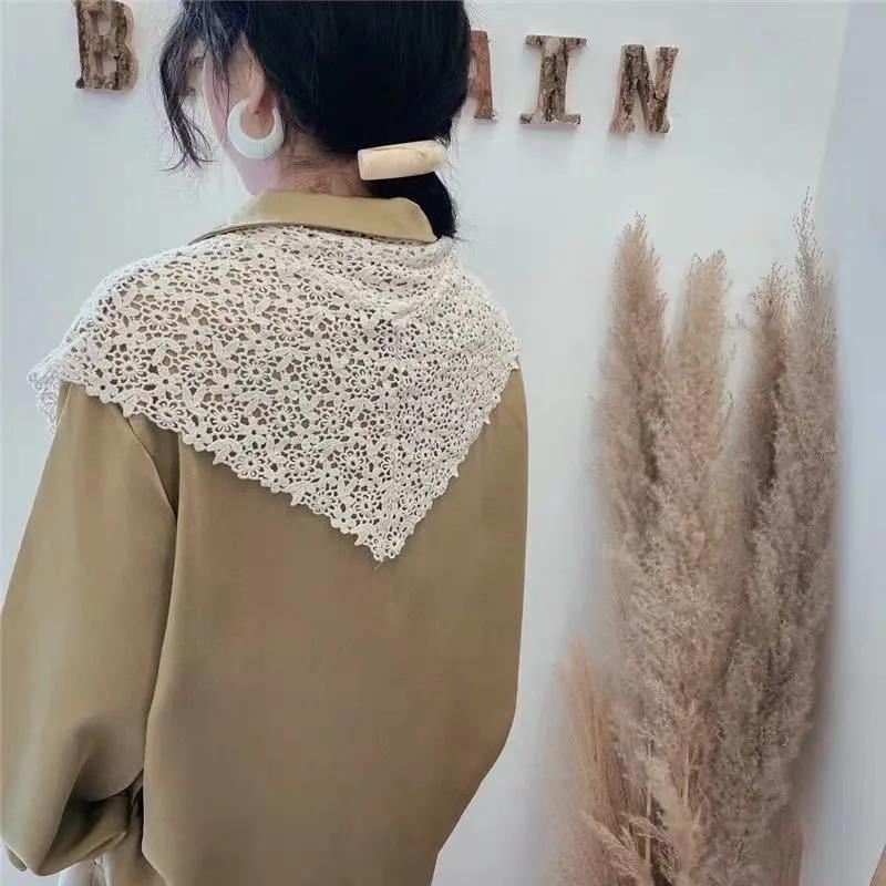 Faux col en dentelle tricoté au Crochet pour femmes, petit châle décoratif, faux col, accessoires de