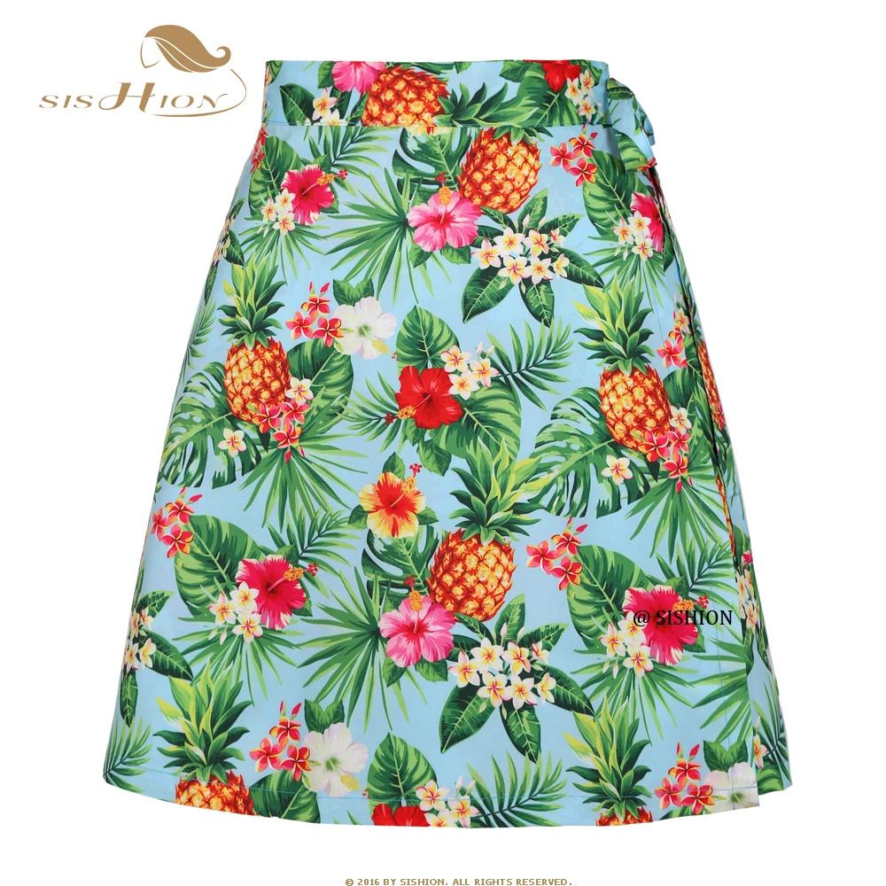 SISHION – jupe Sarong de plage, style Boho, Sexy, longueur aux genoux, verte, à envelopper rapidemen