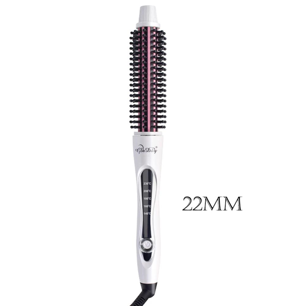Bigoudi brosse à lisser les cheveux peigne chauffant chaud cheveux raides Styler ondulation fer à fr
