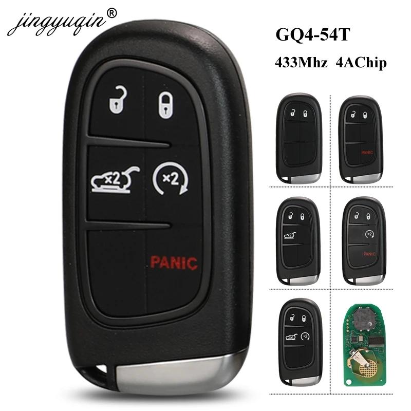 Jingyuqin KeylessGo 433Mhz hitag-aes 4A puce 2/3/4/5 BTN clé intelligente à distance pour Jeep Chero