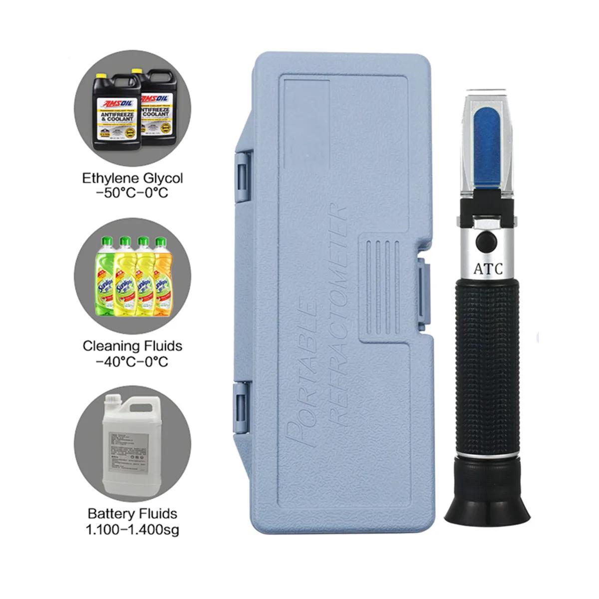 Refractomètre antigel 4 en 1 pour voiture et automobile, liquide de refroidissement de batterie, tes