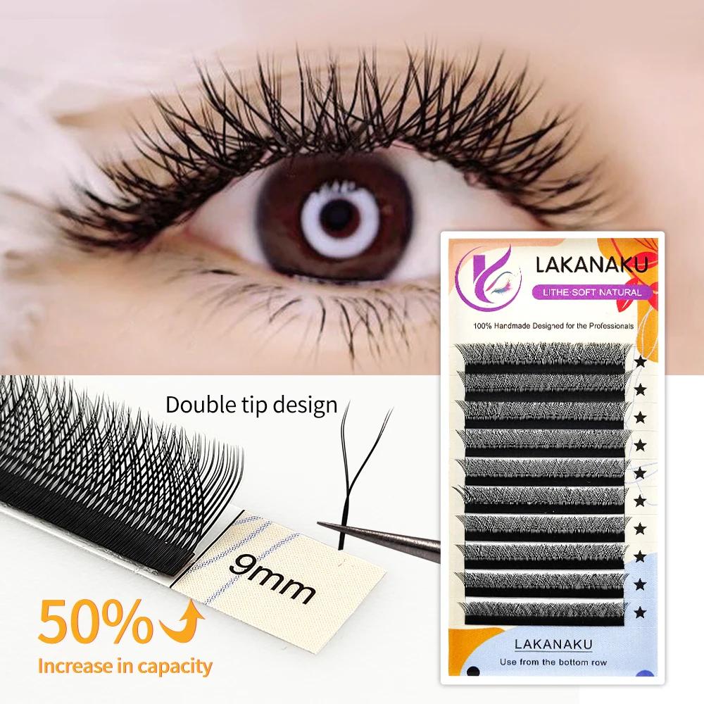 LAKANAKU Cilios YY Extensions de cils 6 plateaux cils 0.07 C D 8-12 mélange YY cils naturel doux pré