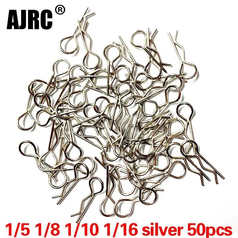 Pièces de voiture Rc 1/5 1/6 1/7 1/8 1/8 1/12 1/16, 50 pièces, Clips de carrosserie, broches, loquet