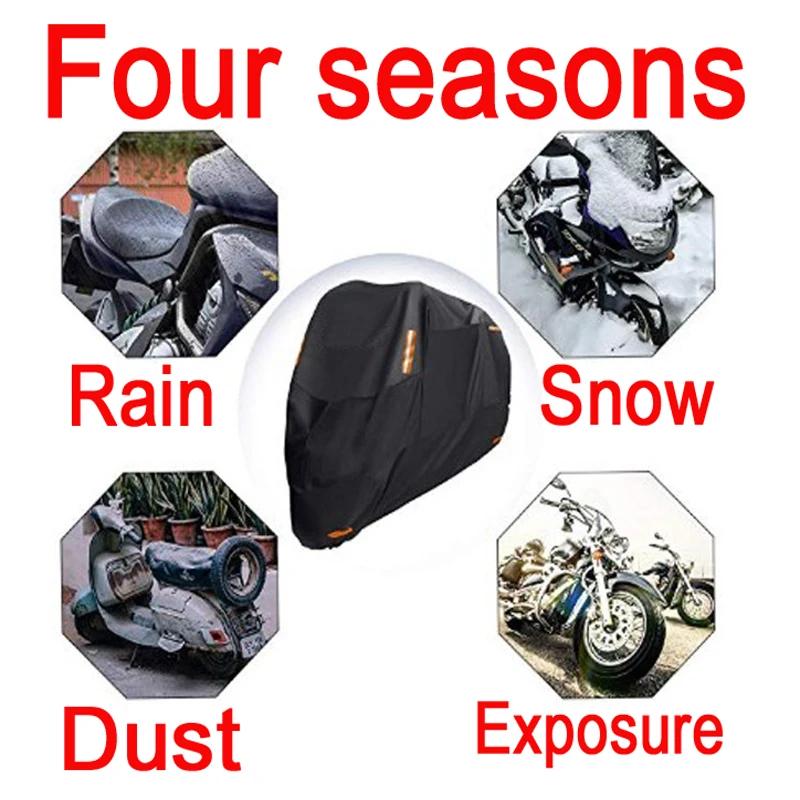 Housses de moto épaisses 300D, Design noir, imperméables, pour moteurs, poussière, pluie, neige, pro