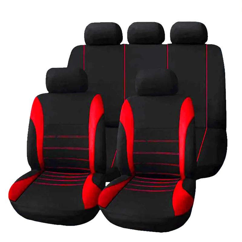 Housse de siège de voiture en tissu Polyester, pièces automobiles, ensemble de 2/4/9 pièces, coussin