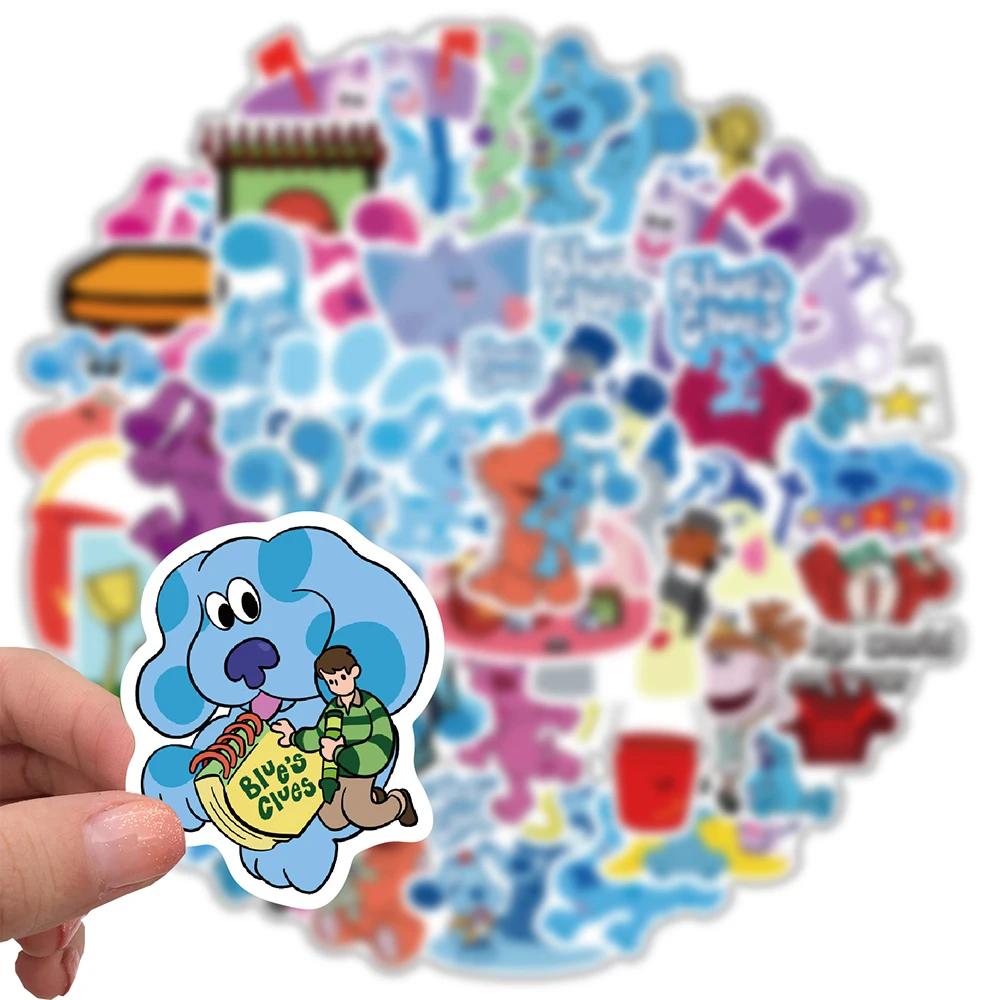 10/30/50pcs piquets bleus mignon dessin animé animaux autocollants décalcomanie enfants jouet bricol