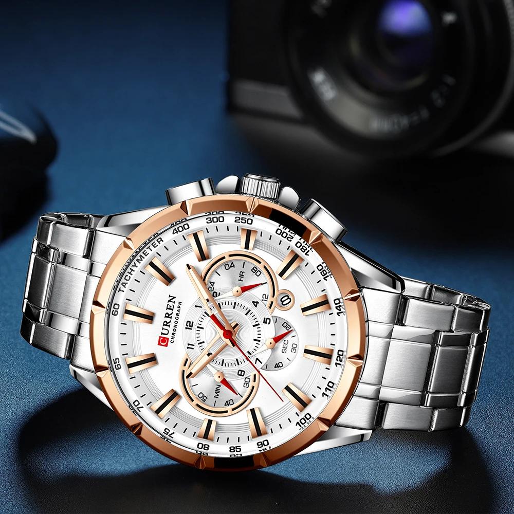 Relogio Masculino CURREN hommes d'affaires montre de luxe marque en acier inoxydable montre-bracelet