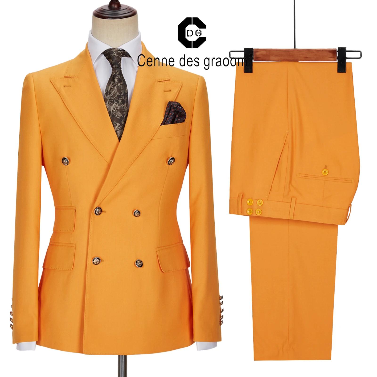 CENNE DES GRAwing M-Costume 2 Pièces pour Homme, Veste d'Hiver Croisée sur Mesure, Blazer à lèvent D