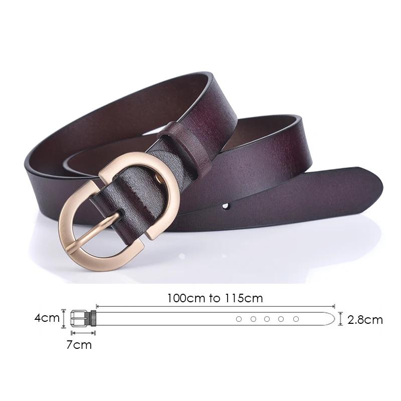 VATLTY Officiel Authentique Femme Ceinture en cuir Boucle en alliage d’or Peau de vache naturelle Da