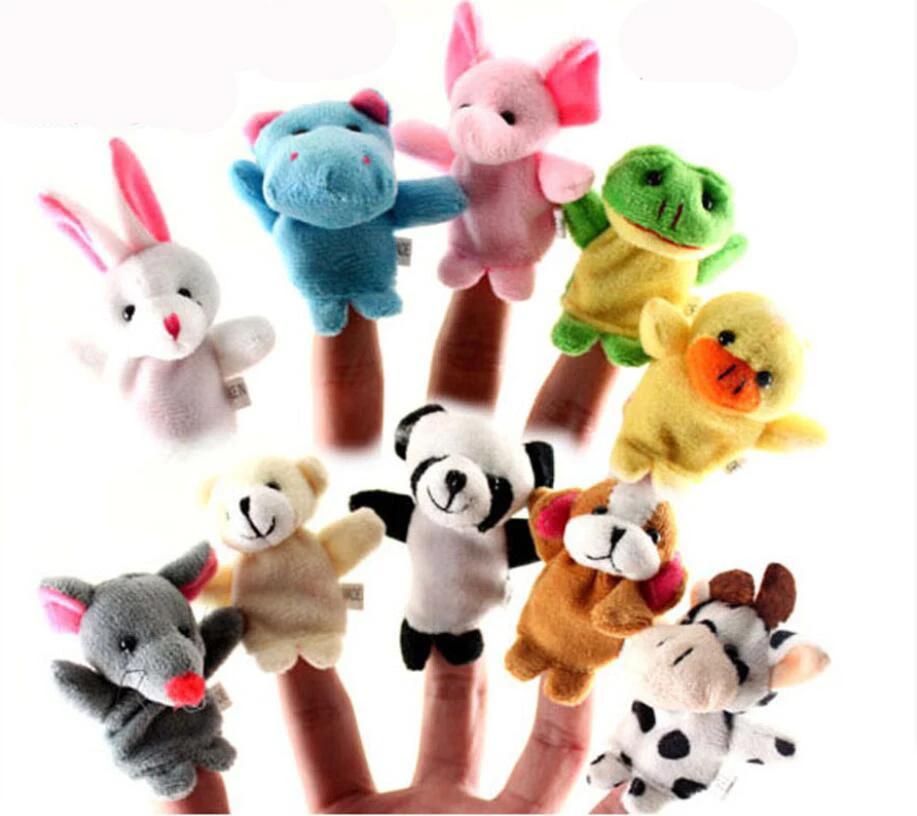 Marionnettes à doigt en peluche, ensemble de jouets à doigt, marionnettes, poupées d'animaux de la f