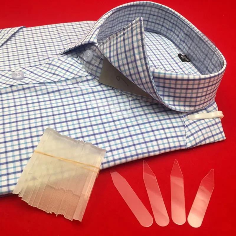 Ensemble de colliers en plastique transparent pour homme, 200 pièces, 55x10mm, pour robe, chemise, c