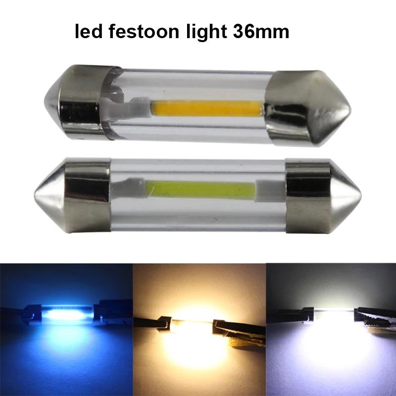 Guirxiété lumineuse LED COB Canbus, lampe de planning, ampoule de plaque intérieure, 31mm, 36mm, 39m