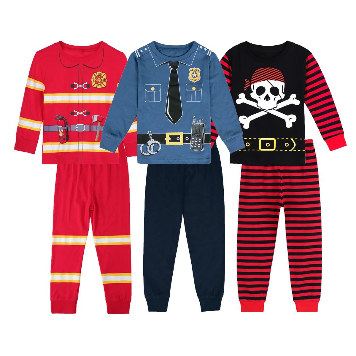 Pyjamas pour enfants pour garçons en bas âge Police pompier licorne Pirate ensemble de vêtements inf