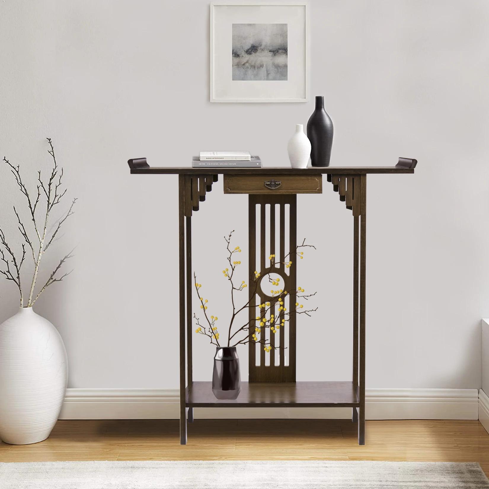 Table console d'entrée de canapé rustique, table d'appoint, salon, entrée de couloir, 32 po