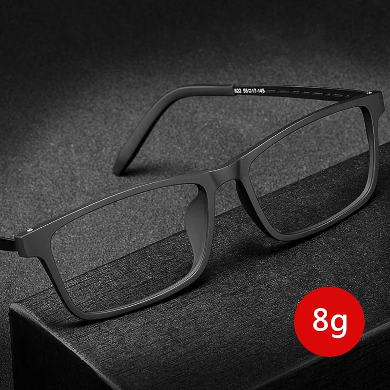 Monture de lunettes en titane pur pour hommes, grande monture confortable, Ultra légère, carrée, pou