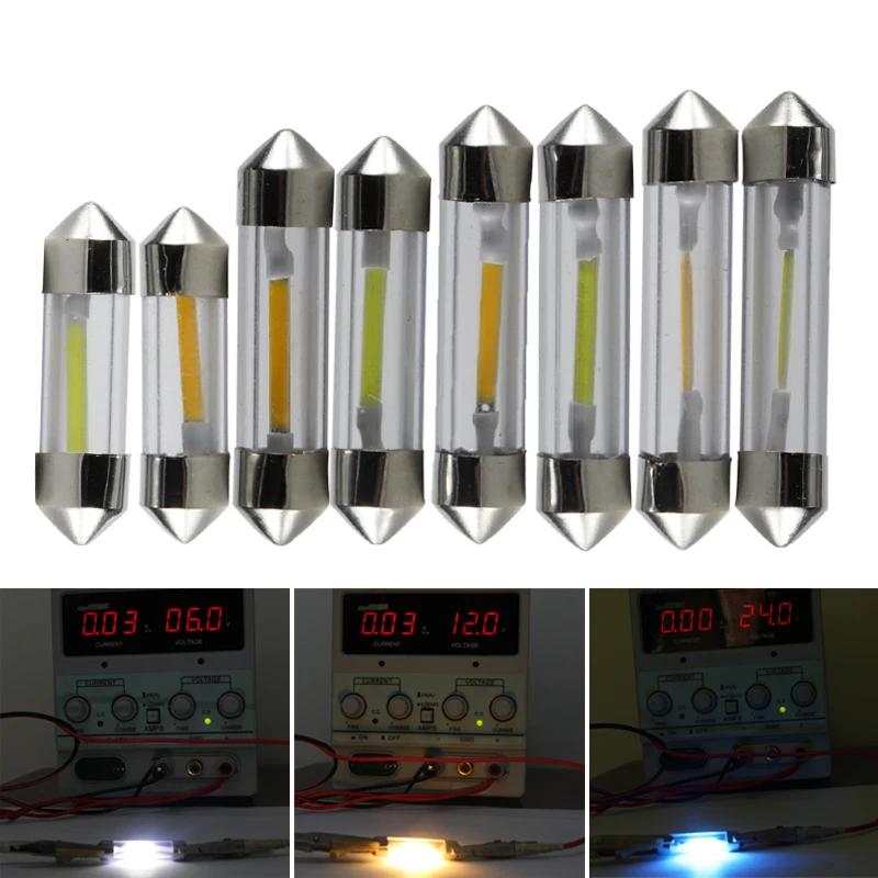 Guirxiété lumineuse LED COB Canbus, lampe de planning, ampoule de plaque intérieure, 31mm, 36mm, 39m