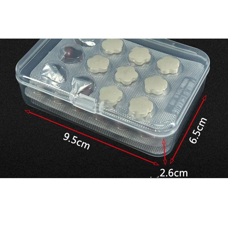 Boîte en plastique transparente, composant d'emballage de bijoux pour boîte de réception, carte d'id