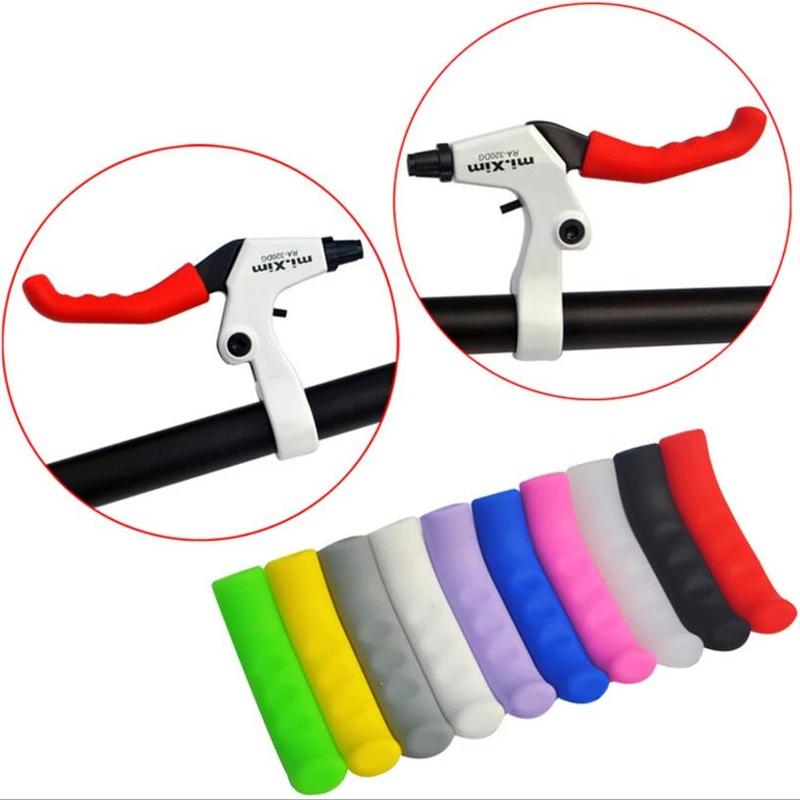 Protecteurs de poignées de vélo en silicone, 1 paire, housse de frein coordonnante, manchon de poign