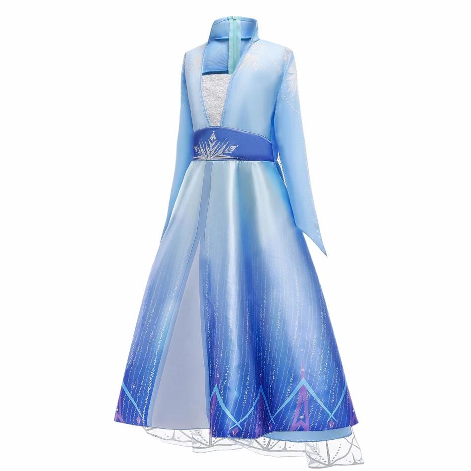 Robe princesse Elsa 2 Reine des Neiges 2025 - Costume cosplay carnaval fantaisie pour fille