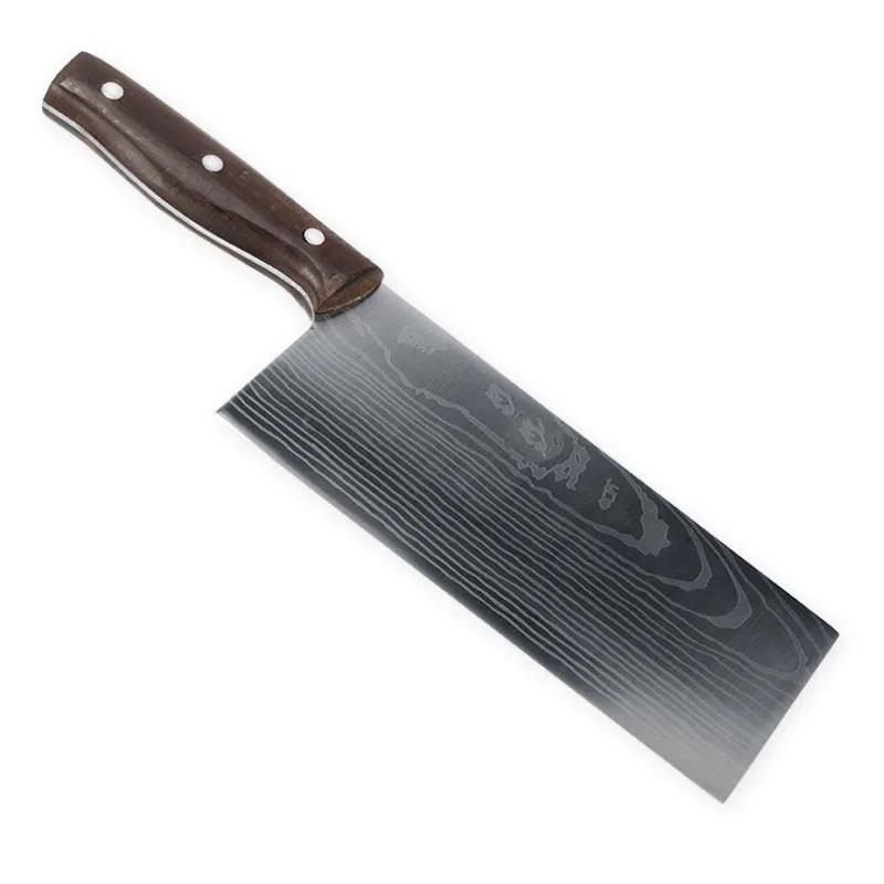 Couteau japonais en acier inoxydable, couteau de cuisine de Chef à motif damas, outil avec manche en