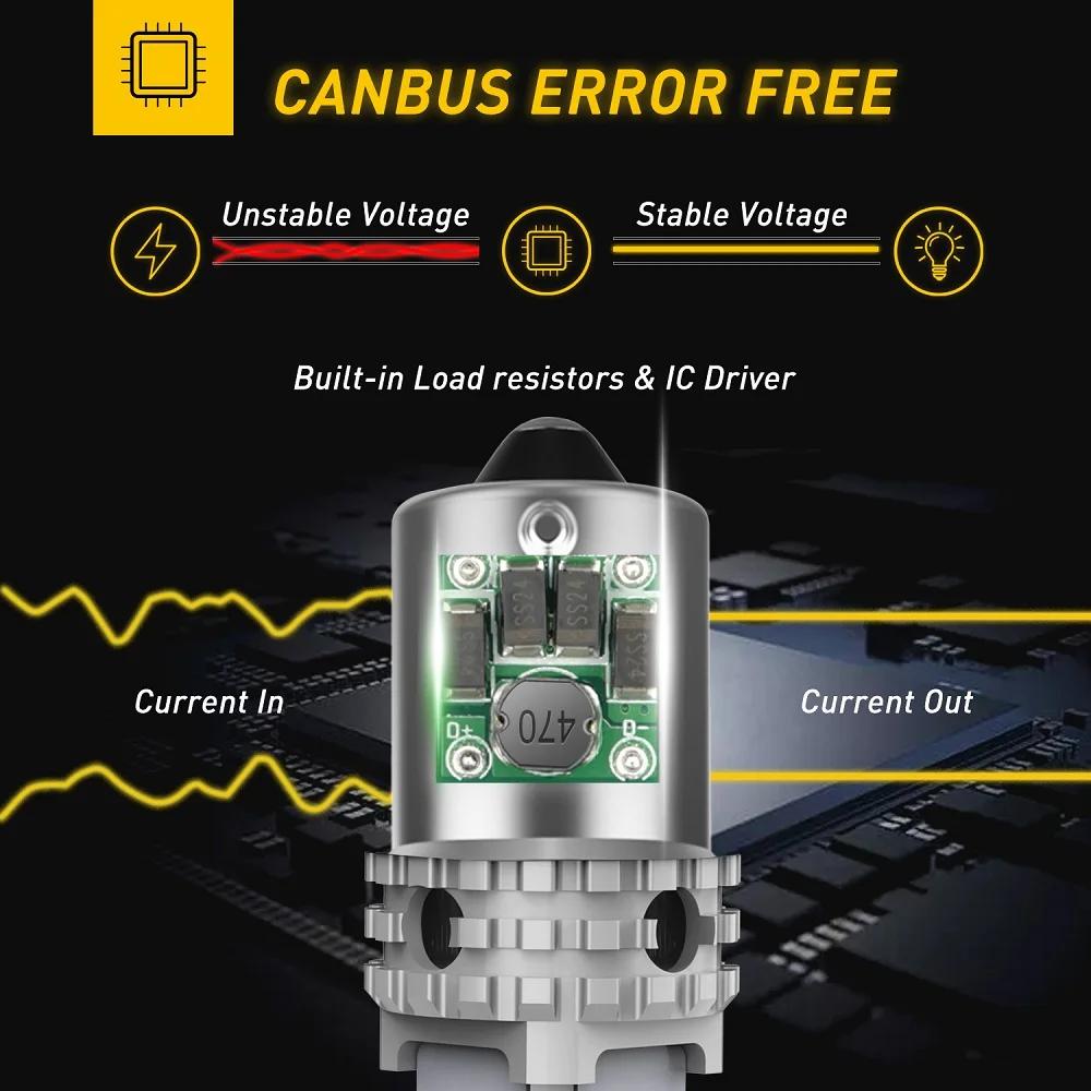 AUXITO 2 pièces BAU15S PY21W LED Canbus 1156 BA15S P21W T20 7440 ampoule LED sans erreur voiture cli