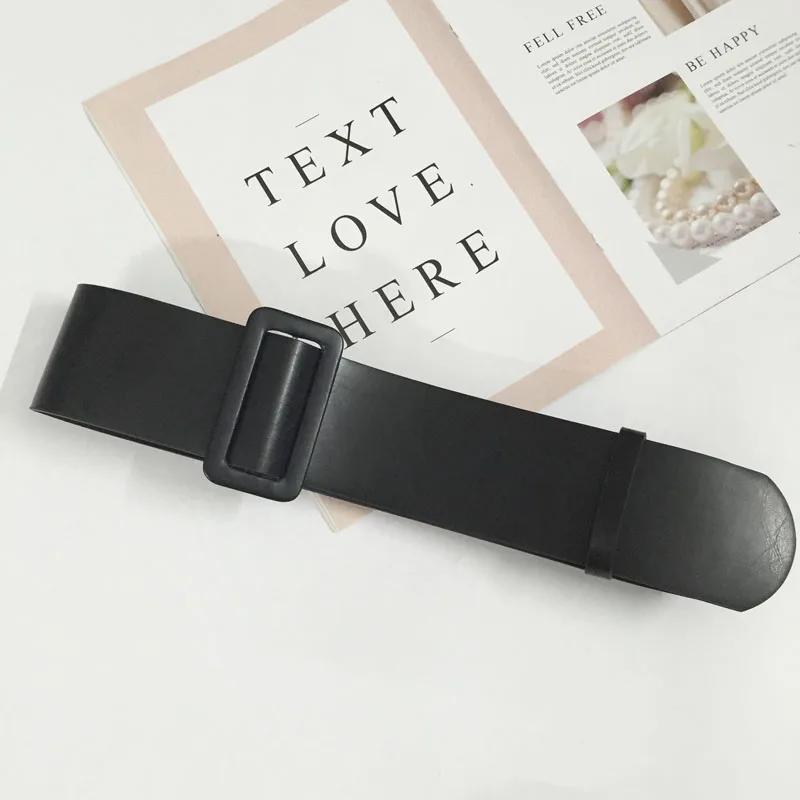 Ceinture en cuir blanc pour femme, large, ronde, carrée, cool, qualité supérieure, jeans féminins, e