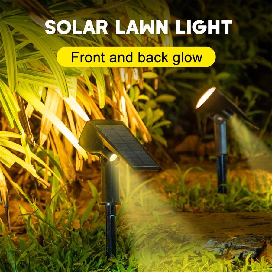 108 LED lumières solaires extérieures spots solaires projecteurs de paysage 92 LED réglable décorati